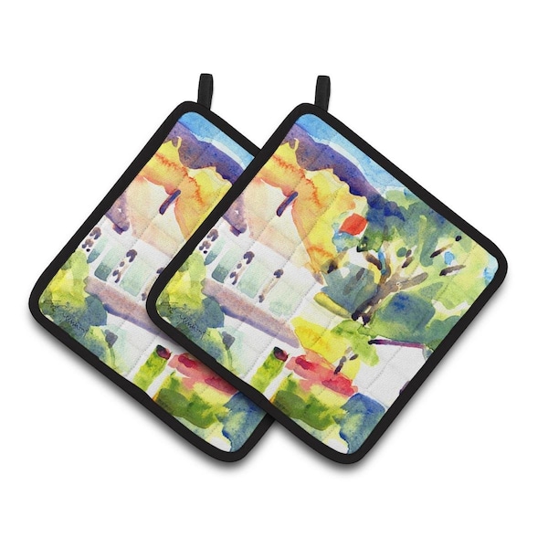 Carolines Treasures Houses Pair of Pot Holders - 6131PTHD