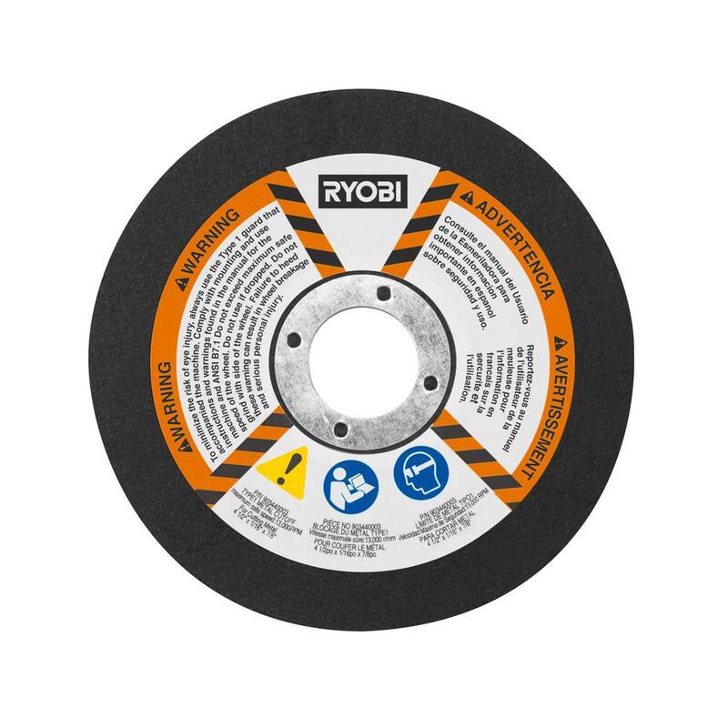RYOBI ONE+ HP Amoladora angular inalámbrica Brushless de 18V con batería de alto rendimiento de 4.0 Ah - PBLAG02B-PBP004