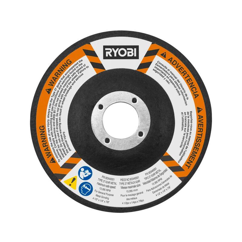 RYOBI ONE+ HP Amoladora angular inalámbrica Brushless de 18V con batería de alto rendimiento de 4.0 Ah - PBLAG02B-PBP004