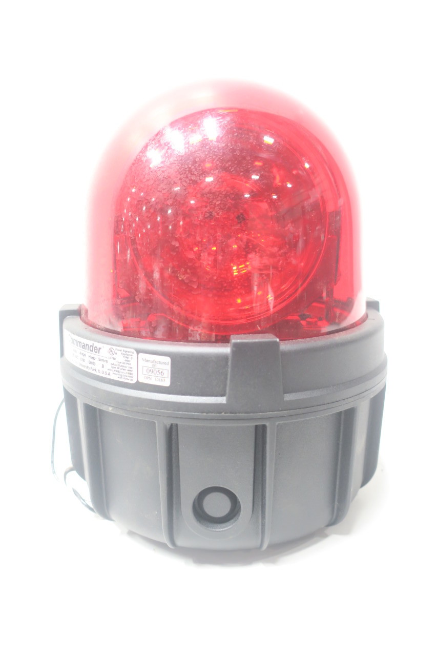 FEDERAL SIGNAL 371L COMMANDER ROTATING RED LIGHT 120V-AC EMERGENCY AND ...