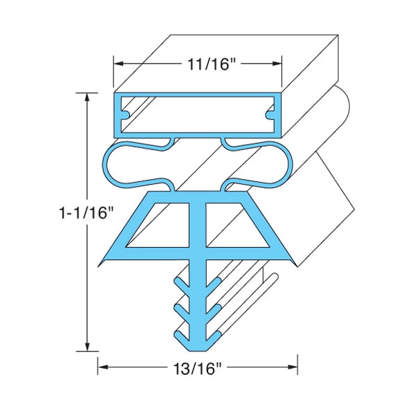 Kolpak Door Gasket - Lh, 38-1/4" X 77" For  - Part# Klp22517-1075 - KLP22517-1075