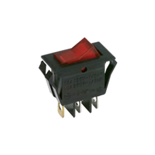Interruptor basculante C&K Components, Spdt, Encendido-Apagado, Enclavado, Terminal de conexión rápida, Accionador basculante, Montaje en panel - CL101J72S205QA