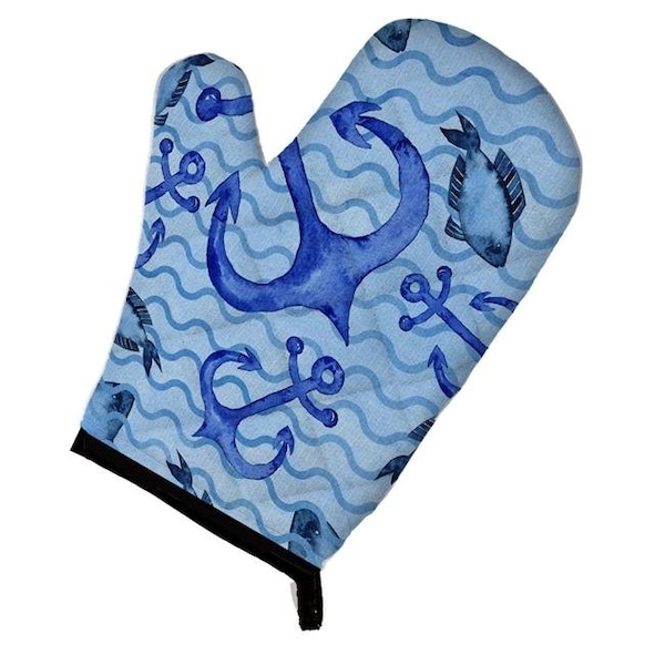 Carolines Treasures Carolines Treasures BB7534OVMT Beach Watercolor Anchors & Fish Oven Mitt - BB7534OVMT