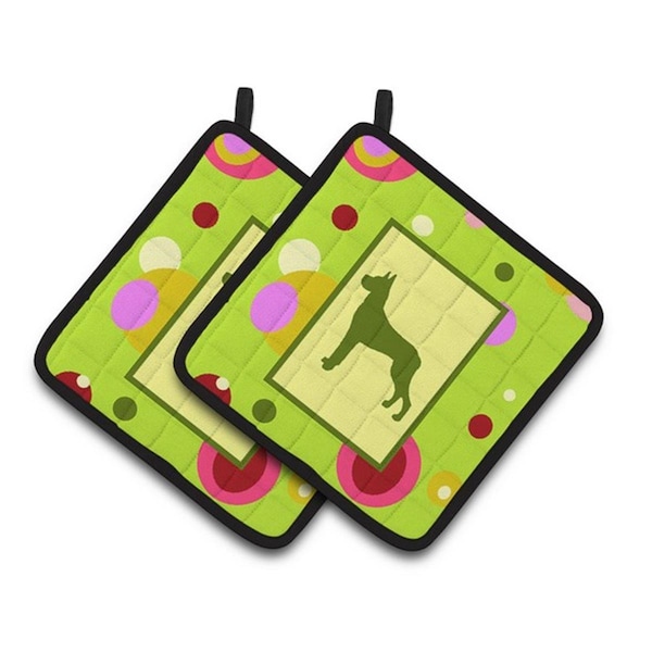 Carolines Treasures Great Dane Pair of Pot Holders, 7.5 x 3 x 7.5 in. - CK1080PTHD