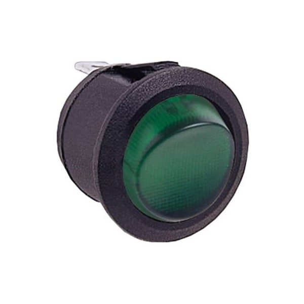 Interruptor basculante arcoeléctrico, SPDT, con traba, terminal de soldadura, actuador tipo redondo, montaje en panel - R13112DBB-730W