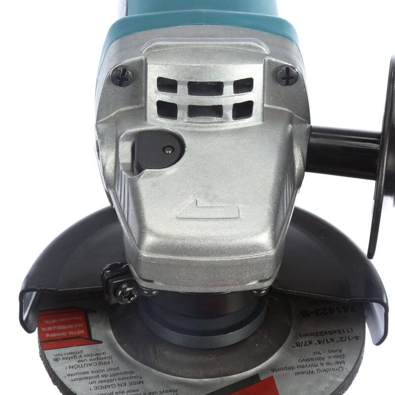 Amoladora angular con interruptor de paleta con cable Makita de 7.5 amperes y 4-1/2 pulgadas - 9557PB