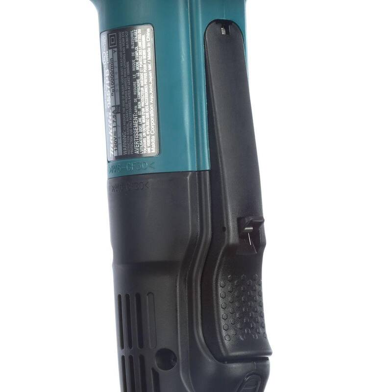 Amoladora angular con interruptor de paleta con cable Makita de 7.5 amperes y 4-1/2 pulgadas - 9557PB