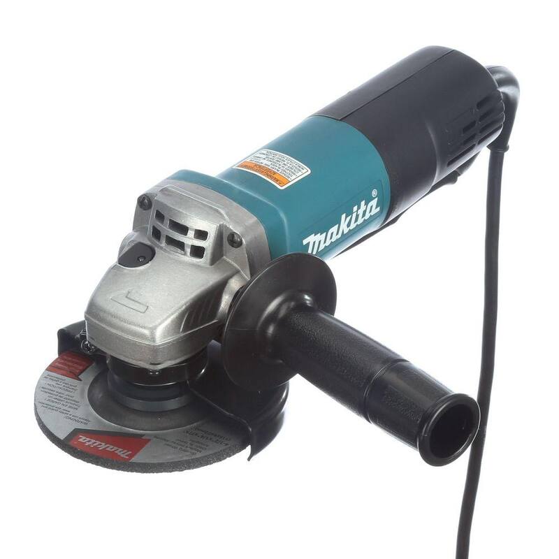 Amoladora angular con interruptor de paleta con cable Makita de 7.5 amperes y 4-1/2 pulgadas - 9557PB