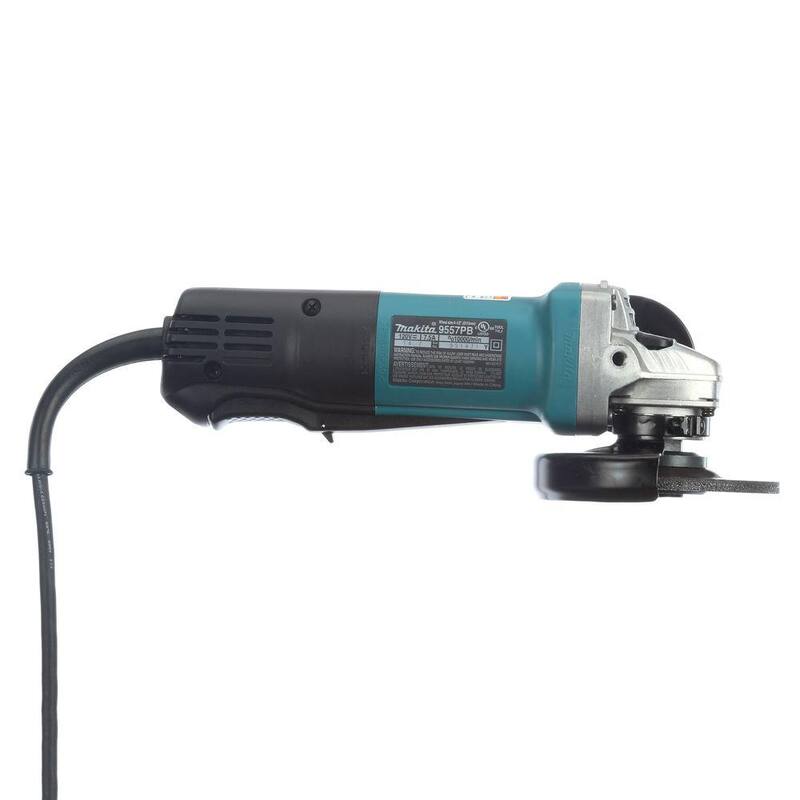 Amoladora angular con interruptor de paleta con cable Makita de 7.5 amperes y 4-1/2 pulgadas - 9557PB
