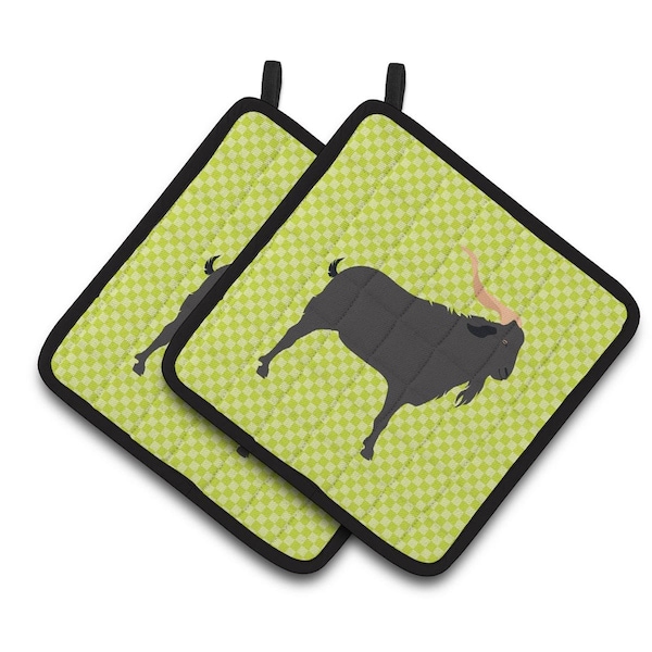 Carolines Treasures Verata Goat Green Pair of Pot Holders - BB7708PTHD
