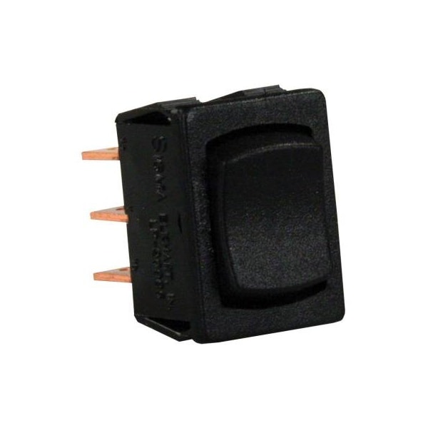 Jr Products INTERRUPTOR MINI DPDT MOM-ON/OFF/MOM-ON, NEGRO - 13445