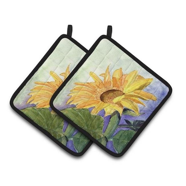 Carolines Treasures Carolines Treasures RDR2001PTHD Flower - Sunflower Pair of Pot Holders; 7.5 x 3 x 7.5 in. - RDR2001PTHD