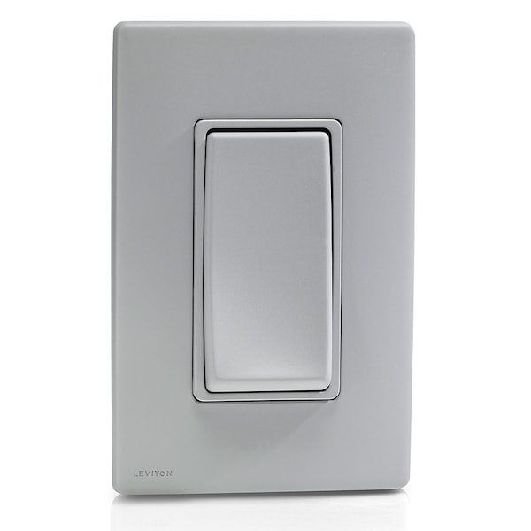 Interruptor basculante Leviton RENU 15A 3W interruptor gris guijarro - RE153-PG