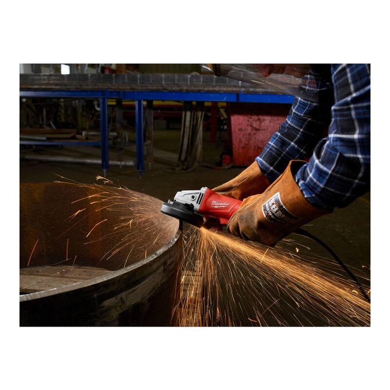 Amoladora de ángulo con interruptor de palanca y bloqueo de 11 amperes y 4-1/2 pulg. con cable de Milwaukee - 6146-30