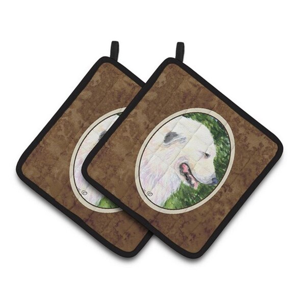 Carolines Treasures Great Pyrenees Pair of Pot Holders, 7.5 x 3 x 7.5 in. - SS8922PTHD
