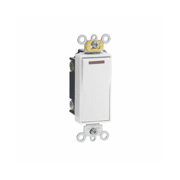 Interruptor basculante Leviton 20A 120V DEC SP SW PILOT WHITE - 5628-2W
