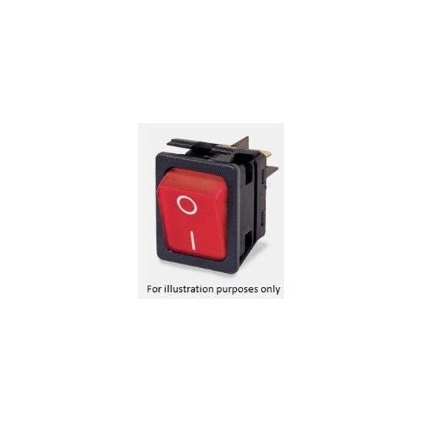 Interruptores basculantes de arcoeléctrico DPST Rocker Sw. Iluminado 110V Verde con leyenda - C6053ALBG21197W
