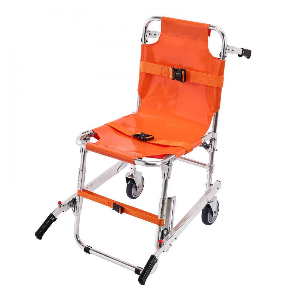 VEVOR EMS Stair Chair, 350 lbs Load Capacity, Foldable Aluminum Emergency Stair Climbing Wheelchair with 2 Wheels, Portable Stair Lift Chair Ambulance Firefighter Evacuation Use for Elderly, Disabled - SDLYPLCSTS00G9IQZV0