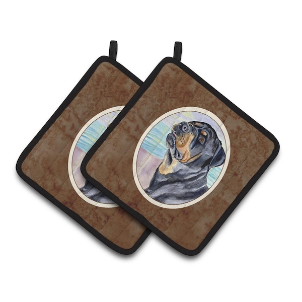 Carolines Treasures Rottweiler Pair of Pot Holders - 7107PTHD