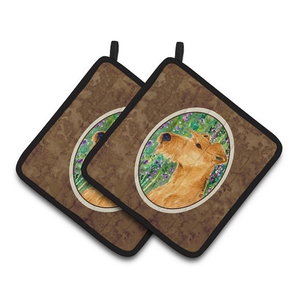 Carolines Treasures Irish Terrier Pair of Pot Holders, 7.5 x 3 x 7.5 in. - SS1004PTHD