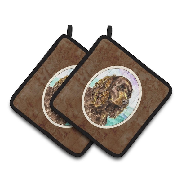 Carolines Treasures American Water Spaniel Pair of Pot Holders - 7008PTHD