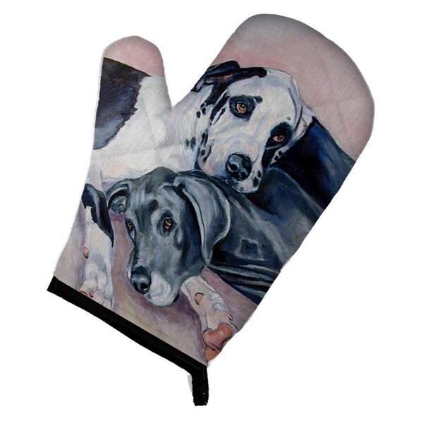 Carolines Treasures Black and Harlequin Great Dane Oven Mitt - 7164OVMT