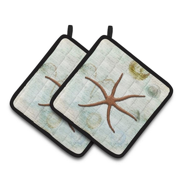 Carolines Treasures Starfish Pair of Pot Holders, 7.5 x 3 x 7.5 in. - SB3048PTHD
