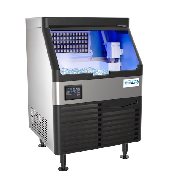 Koolmore Undercounter Ice Maker Machine, 210 lb. Full Cube Production, Air Cooled and Free Standing - CIM-210