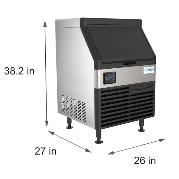 Koolmore Undercounter Ice Maker Machine, 210 lb. Full Cube Production, Air Cooled and Free Standing - CIM-210