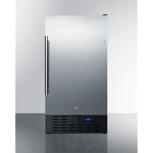 Summit Appliance Summit Appliance BIM18SS 18 x 34.25 in. Drain-Free Icemaker; Black - 8 lbs - BIM18SS
