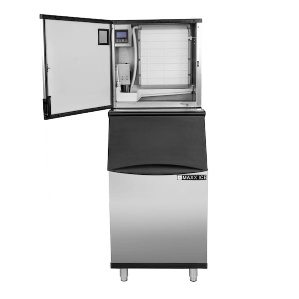 Maxx Ice Intelligent Series Modular Ice Machine, 22 in.W, 373 lbs, Full Dice Ice Cubes, 22 in.W, Stainless Steel - MIM360N-B310