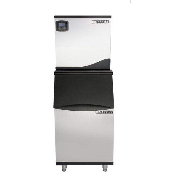 Maxx Ice Intelligent Series Modular Ice Machine, 22 in.W, 373 lbs, Full Dice Ice Cubes, 22 in.W, Stainless Steel - MIM360N-B310