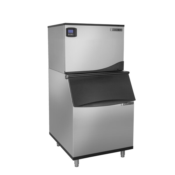 Maxx Ice Intelligent Series Modular Ice Machine, 30 in.W, 361 lbs, Half Dice Ice Cubes, 30 in.W, Stainless Steel - MIM370NH-B470