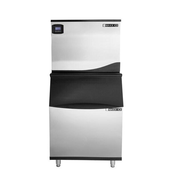 Maxx Ice Intelligent Series Modular Ice Machine, 30 in.W, 361 lbs, Half Dice Ice Cubes, 30 in.W, Stainless Steel - MIM370NH-B470