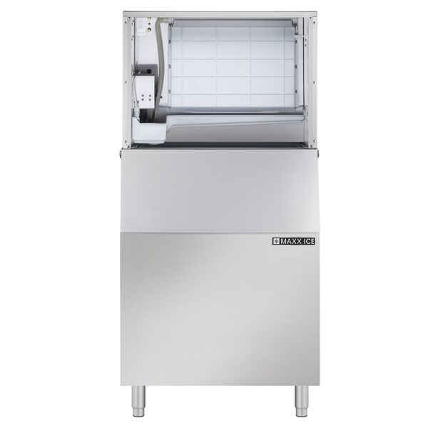 Maxx Ice Modular Ice Machine, 30 in.W, 460 lbs, Full Dice Ice Cubes, 30 in.W, 400 lbs, Stainless Steel - MIM452B