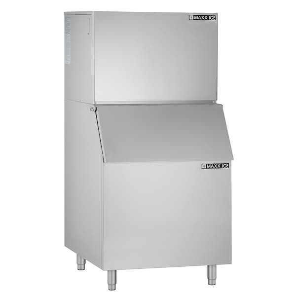 Maxx Ice Modular Ice Machine, 30 in.W, 460 lbs, Full Dice Ice Cubes, 30 in.W, 400 lbs, Stainless Steel - MIM452B