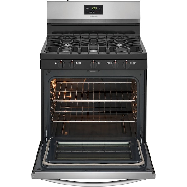 Almo 30-in. Stainless Steel Gas Freestanding Range with Continuous Grates and Storage Drawer - FCRG3052AS