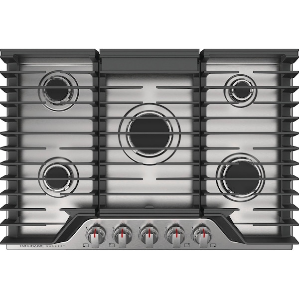 Almo 30-in. 5-Burner Gas Cooktop with 18,000 BTU Power Burner and LED Backlit Knobs - GCCG3048AS
