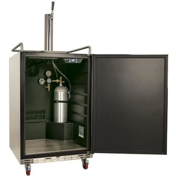 Edgestar 24 Inch Wide Outdoor Kegerator for Full Size Kegs with Electronic Control Panel - KC7000SSOD