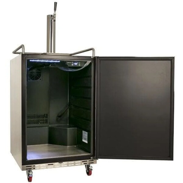 Edgestar 24 Inch Wide Outdoor Kegerator for Full Size Kegs with Electronic Control Panel - KC7000SSOD