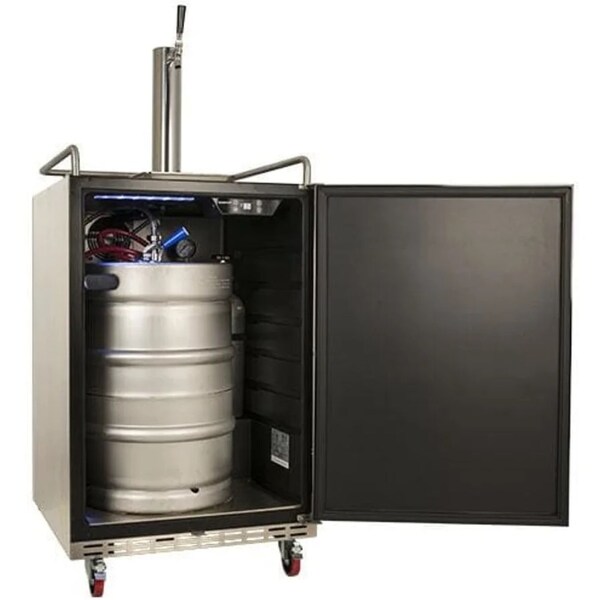 Edgestar 24 Inch Wide Outdoor Kegerator for Full Size Kegs with Electronic Control Panel - KC7000SSOD