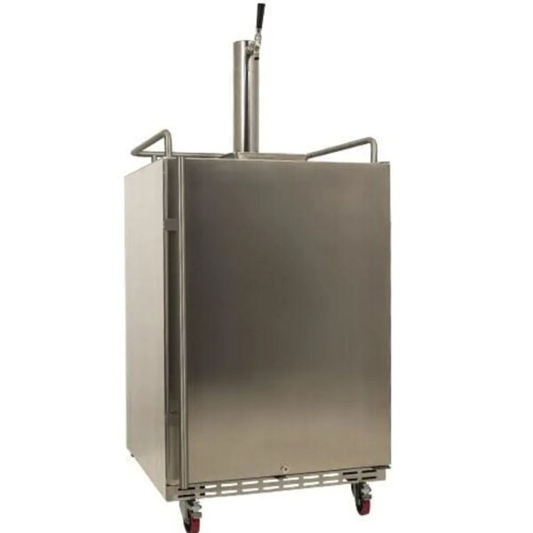 Edgestar 24 Inch Wide Outdoor Kegerator for Full Size Kegs with Electronic Control Panel - KC7000SSOD
