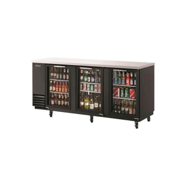 Turbo Air Turbo Air TBB-4SG Back Bar Cooler - 90-3/8"W x 27-1/4"D x 37-1/8"H - TBB-4SG