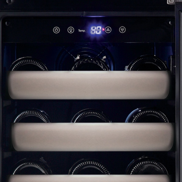 Whynter Seamless Stainless Steel Door Single Zone Built-in Wine Refrigerator - BWR-331SL