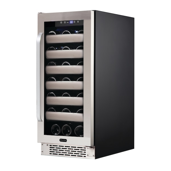 Whynter Seamless Stainless Steel Door Single Zone Built-in Wine Refrigerator - BWR-331SL