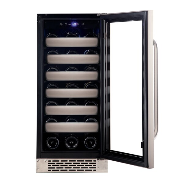 Whynter Seamless Stainless Steel Door Single Zone Built-in Wine Refrigerator - BWR-331SL