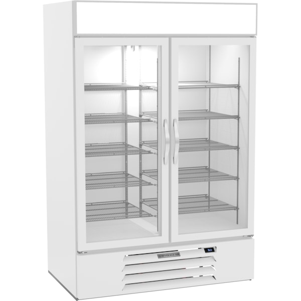 Beverage-Air Glass Door Merchandiser, Refrigerator, 46.2 cu. ft. Capacity, White - MMR49HC-1-W
