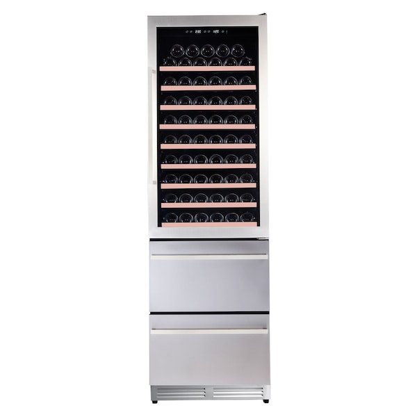 Avanti Elite Wine Cooler 108 Bottle Capacity, Stainless Steel - WCDD108E3S