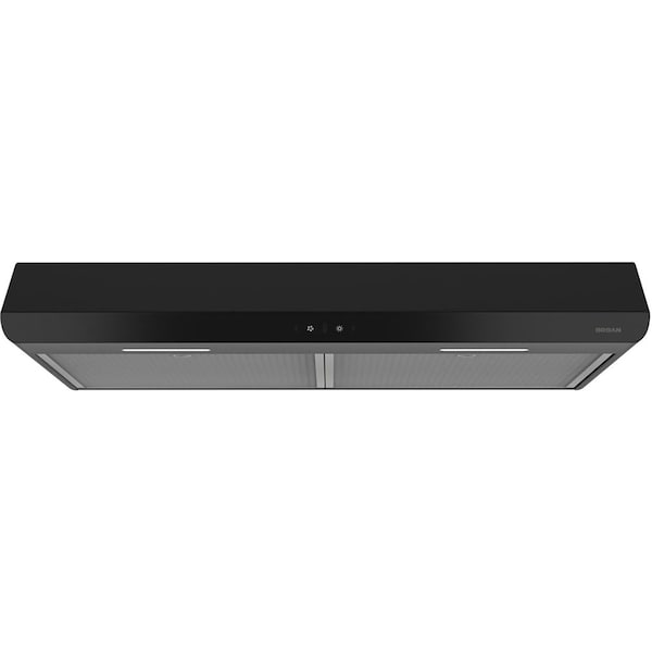 Almo 30-Inch Convertible LED-Lit Under-Cabinet Range Hood with 300 CFM Blower, Black - BKDB130BL