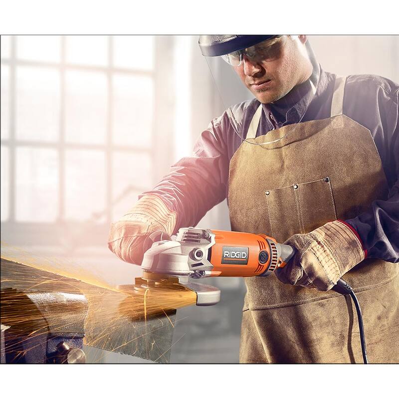 Amoladora angular con mango giratorio de 7 pulgadas y cable de 15 amperes RIDGID - R10202